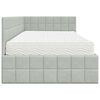 vidaXL Struttura Letto Angolare con Materasso 2 pcs Grigio chiaro