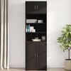 vidaXL Mobile a Parete Nero 70x42,5x40 cm in Legno Multistrato