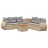vidaXL Set di divani 8 pz Beige e Grigio Chiaro