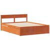 vidaXL Letto senza Materasso Marrone Cera 120x190 cm in Legno di Pino