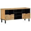 vidaXL Mobile Porta TV Marrone 100x33x46 cm in Legno Massello di Mango