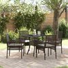 vidaXL Set da Pranzo per Giardino 5 pcs Marrone polyrattan