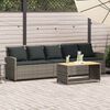 vidaXL Divano da Giardino con Cuscini 5 Posti Grigio in Polyrattan