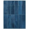 vidaXL Piastrella Rettangolare 50 pz Blu 29 x 23 x 0,08 cm