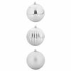 vidaXL Set di Palle di Natale 3 pcs Argento Plastica