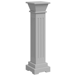 vidaXL Piedistallo per Piante Quadrato Classico Grigio 17x17x66 cm MDF