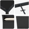 vidaXL Set da Pranzo per Giardino con cuscino 5 pcs Nero polyrattan