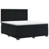 vidaXL Letto box spring con materasso Nero 140 x 190 cm Velluto
