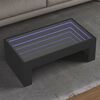 vidaXL Tavolino da Salotto con LED Infinity Nero 90x50x30 cm