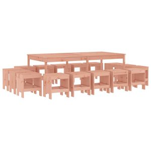 vidaXL Set da Pranzo per Giardino 17 pz in Legno Massello di Douglas