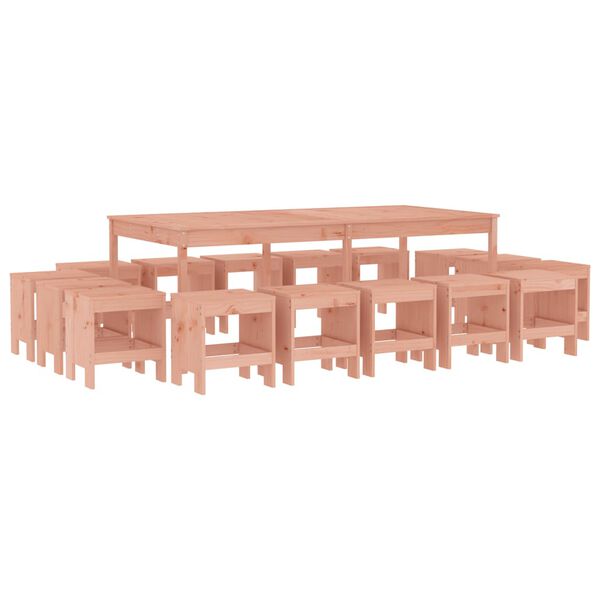 vidaXL Set da Pranzo per Giardino 17 pz in Legno Massello di Douglas