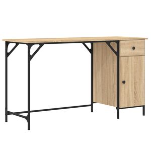 vidaXL Scrivania Computer Rovere Sonoma 131x48x75 cm Legno Multistrato