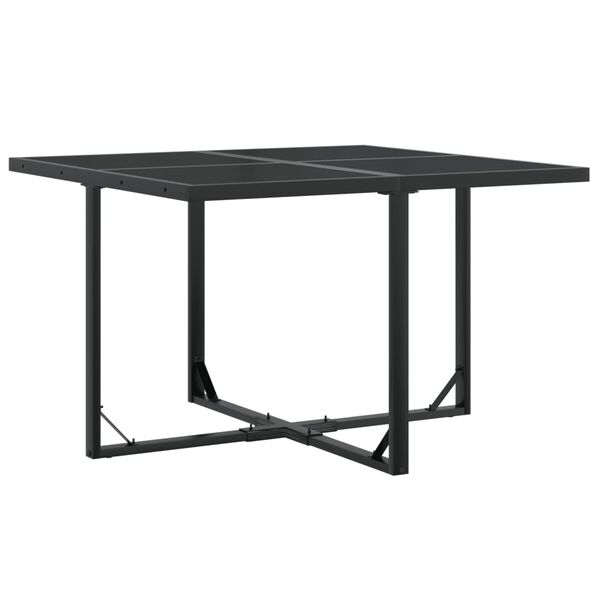 vidaXL Set da Pranzo da Giardino 9 pz Nero in Textilene
