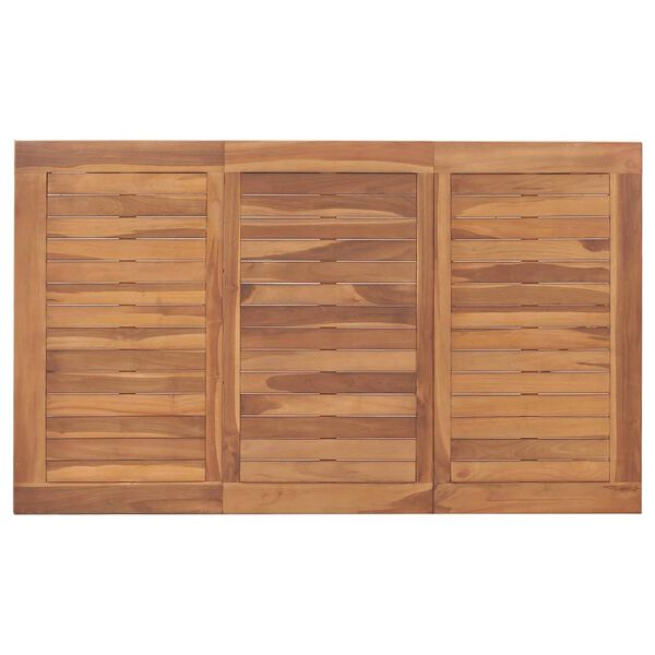 vidaXL Tavolo da Pranzo da Giardino 150x90x75 cm in Massello di Teak