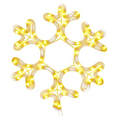 vidaXL Figura Natalizia Fiocco di Neve con 48 LED Bianco Caldo 27x27cm