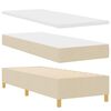 vidaXL Letto a Sorgente LED con materasso Crema 80 x 200 cm Tessuto