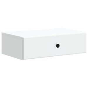 vidaXL Tavolino da Parete Laterale Bianco 59 x 34,5 x 17 cm