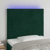 vidaXL Testiera a LED verde Scuro 80x5x118/128 cm in Velluto