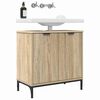 vidaXL Armadio per Lavabo da Bagno Rovere Sonoma 60,5 x 33,5 x 61 cm