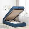 vidaXL Struttura letto con materasso con materasso 2 pcs Blu Tessuto