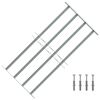 vidaXL Grate per Finestre Regolabili 4 Barre Trasversali 700-1050 mm
