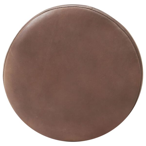 vidaXL Sgabelli da Bar 2 pz Marrone Anticato in Vera Pelle