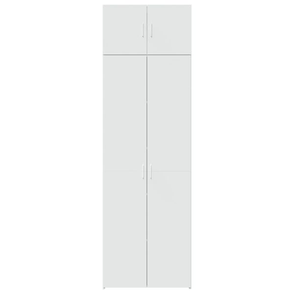 vidaXL Mobile Portaoggetti Bianco 70x42,5x225 cm in Truciolato