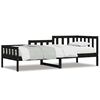 vidaXL Dormeuse Nera 80x200 cm in Legno Massello di Pino
