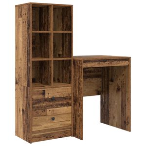 vidaXL Scrivania Legno vecchio 105,5 x 50 x 127 cm 2 pz