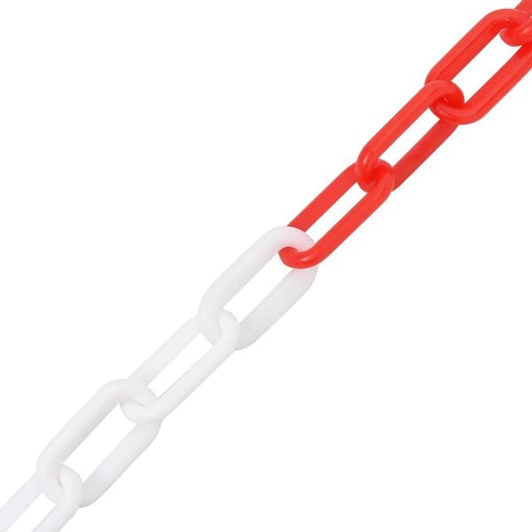vidaXL Catena Segnaletica Rossa e Bianca 30 m &Oslash;4 mm in Plastica