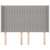 vidaXL Testiera ad Orecchio Grigio Chiaro 147x16x118/128 cm in Tessuto