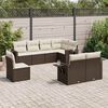 vidaXL Set Divani da Giardino 8 pz con Cuscini Marrone in Polyrattan