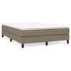vidaXL Giroletto a Molle con Materasso Tortora 160x200 cm in Tessuto