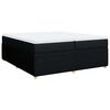 vidaXL Giroletto a Molle con Materasso Nero 200x200 cm in Tessuto