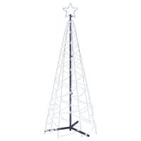 vidaXL Albero di Natale a Cono Bianco Freddo 200 LED 70x180 cm