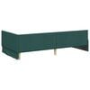 vidaXL Struttura Letto Angolare con Materasso 2 pcs Verde Tessuto