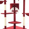 vidaXL Albero per Gatti e Tiragraffi in Sisal 203 cm Rosso e Bianco