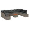 vidaXL Set Divano da Giardino 11 pz Grigio