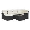 vidaXL Set Divano da Giardino 7 pz Poly Rattan