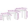 vidaXL Tavolini Nesting 3 pcs Marrone Legno di Mogano Massello