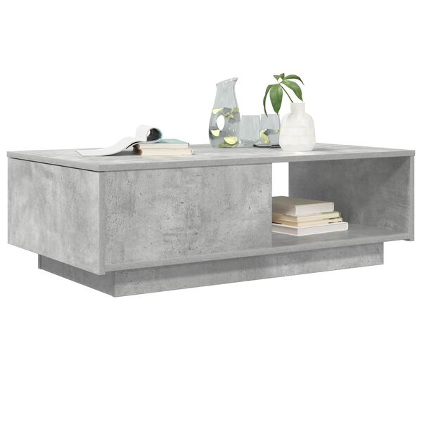 vidaXL Tavolino da salotto con cassetto Grigio cemento 95 x 55 x 31 cm