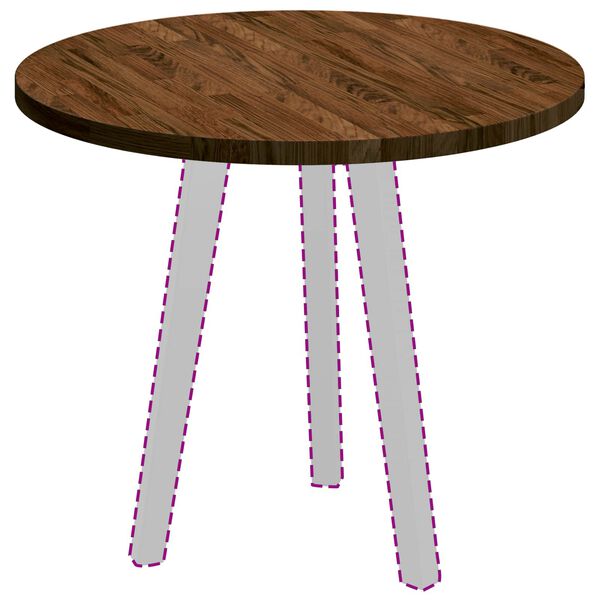 vidaXL Piano del tavolo Marrone Scuro &Oslash; 60 x 2,5 cm