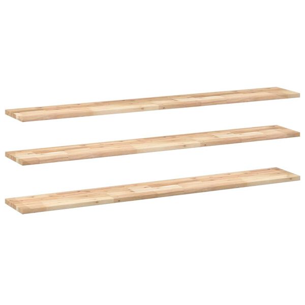 vidaXL Mensole da Parete 3 pz 160x20x2 cm Legno Acacia Non Trattato