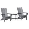 vidaXL Sedia da Giardino 3 pcs Grigio chiaro 80.5 x 74.5 x 92 cm