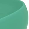 vidaXL Lavandino Lusso Rotondo Verde Chiaro Opaco 40x15 cm in Ceramica