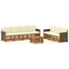 vidaXL Set divani con cuscino 8 pcs Legno di Acacia Massello