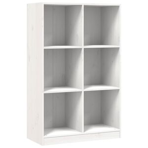 vidaXL Libreria Bianca 70x33x110 cm in Legno Massello di Pino