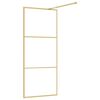 vidaXL Parete per Doccia Walk-in Vetro Trasparente ESG 80x195 cm Oro