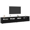 vidaXL Set mobile TV 3 pcs Rovere Nero 240 x 35 x 40 cm