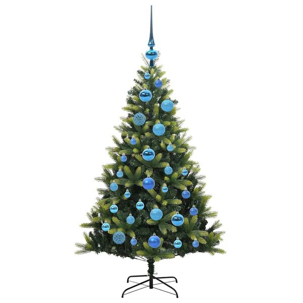vidaXL Albero di Natale Artificiale Pieghevole 150 LED Verde 120 cm